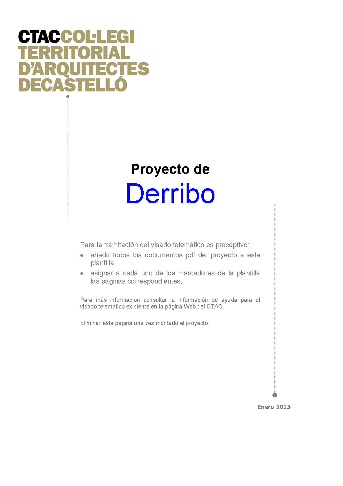 Plantilla Proyecto de Derribo