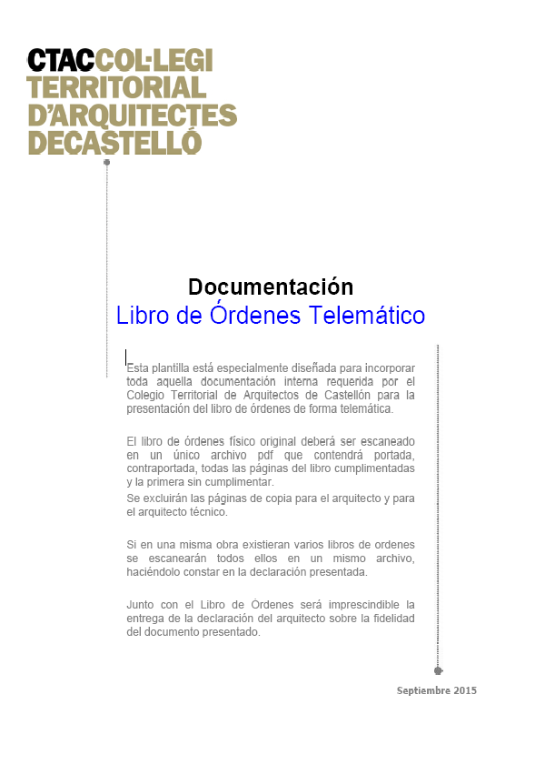 Plantilla Documentación Libro de Órdenes escaneado